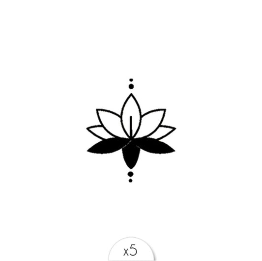 Sioou : tijdelijke tattoo - lotus ( 5stuks)