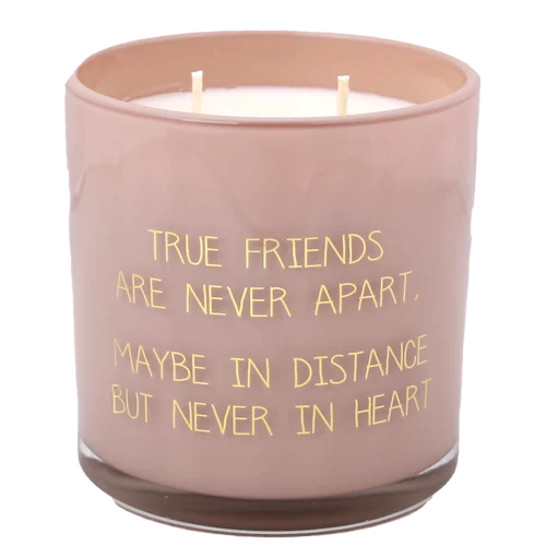 My flame : geurkaars true friends are never apart ... - green tea time