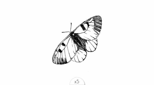 Sioou : tijdelijke tatto - vlinder (5stuks)