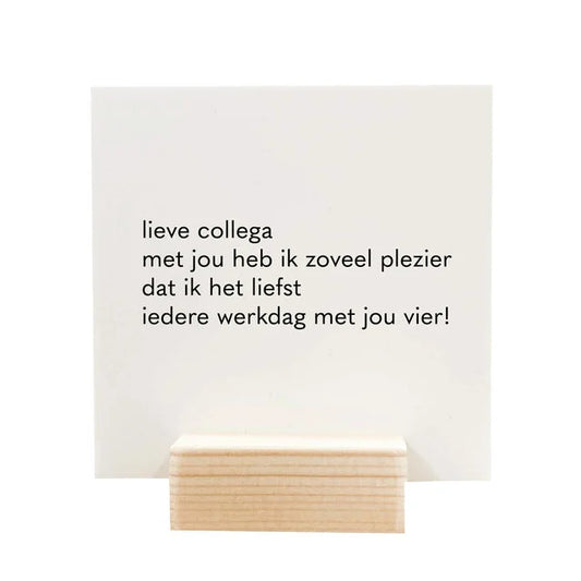 Winkeltjevananne : tegeltje in forex - lieve collega