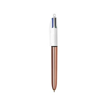Bic : 4 kleuren balpen -  metallic roségoud
